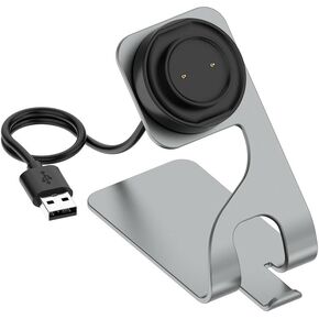 USB Cable Charging Docks for Amazfit Active,Active Edge,Amazfit Bip 5,Amazfit GTR Mini,Amazfit GTS4 Mini,Amazfit Bip 3,Bip 3 Pro,Amazfit Bip U,Amazfit GTS 2,GTR 2 Smartwatch Charger (Gray)