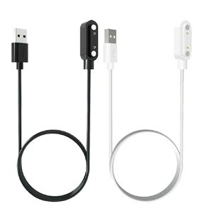 2-Pack Kids Smart Watch Magnetic Charger, 7.62mm 2Pin 2ft/60cm 5V 1A USB-A, Universal Charger Cable Replacement Compatible for Smart Watches with 7.62mm Connector Size [Black and White]