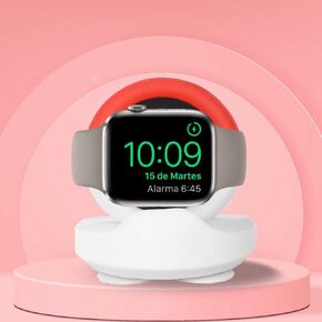 Cute Mouse Charger Stand for Apple Watch Series, Silicone Desk Stand Holder for iWatch, Cute iWatch Charging Dock Station Holder, Supports Nightstand Mode