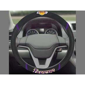 FANMATS 14795 Los Angeles Lakers Embroidered Steering Wheel Cover
