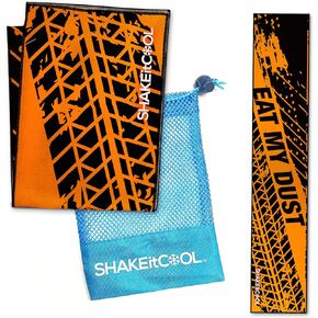 Cooling Towel – Be Cool in Style - Heat Relief, Soft, Lightweight, Sun Protection, Easy Clean - Perfect for Biking, Hiking, Running, Yoga, Golf, Gym, Baseball, Gardening - Blue Wave
