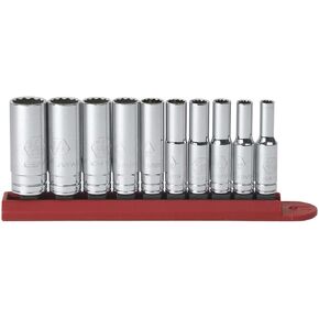 GEARWRENCH 10 Pc. 1/4" Drive 12 Pt. Deep Socket Set, SAE - 80309D
