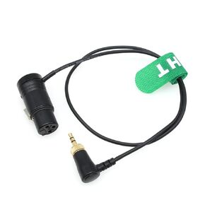 Mic Transmitter Audio Cable for Sennheiser SK 500 G4 Sony UWP D11 D21, Low-Profile XLR 3 Pin Female to Locking 3.5mm 1/8" TRS Right Angle 50cm