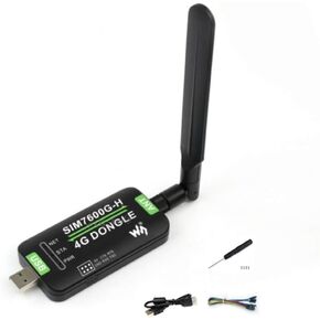 SIM7600G-H 4G DONGLE for GNSS Positioning Global Band Support with Antenna Industrial Grade 4G Communication Network 150Mbps Supports Windows/Linux/Android Raspberry Pi PC Laptop IoT etc @XYGStudy