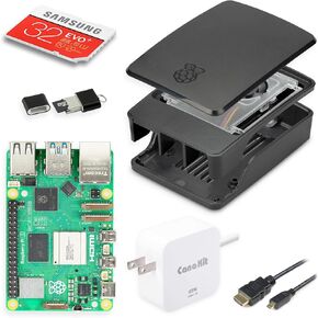 CanaKit Raspberry Pi 5 Essentials Starter Kit with Official Black Case (8GB RAM)