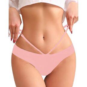 Hibluco Women Thongs Underwear G-Strings Sexy Low Rise Hipster Underpants