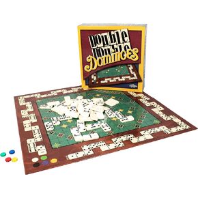 Calliope Games Double Double Dominoes - Mexican Train Domino Board Game With a Twist - Family Game For Game Night -2-4 Players