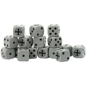 Warlord Games, German Balkenkreuz D6 Bolt Action (16) Dice