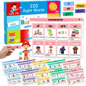 Montessori Sight Word Busy Book for Kids Ages 3 and up - Learning Activities Book for Toddlers to 3rd Grade, Kindergarten Educational Autism Toys For 3 Year Old - My Preschool Busy Book Ages 3-4 4-8