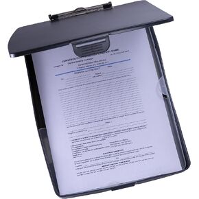 Officemate Super Storage Supply Clipboard Case, Black Clipboard (83393)