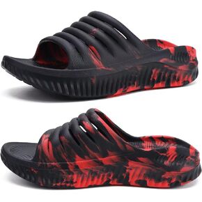 KuaiLu Womens Recovery Sandals With Comfortable Plantar Fasciitis Support,Ladies Orthotic Open Toe Sport Slides Thick Cushion Reduces Stress on Feet,Joints & Back Post-Exercise