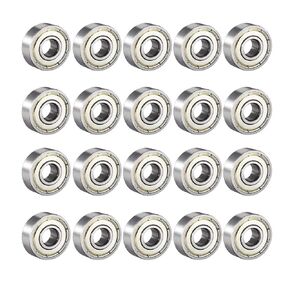 Donepart Skateboard Bearings, 608-ZZ C3 High Speed Bearings, 8x22x7mm Double Shielded Ball Bearings for Skateboard, 3D Printer, Motors, Fidget Spinner, Roller & Inline Skate (20Pack)