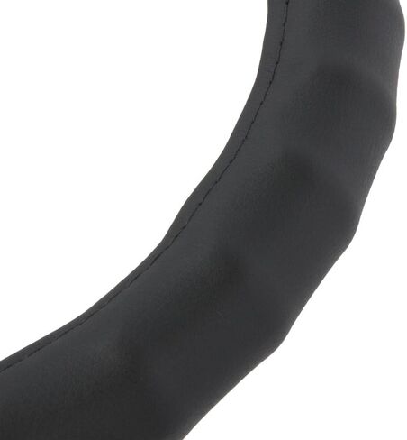 غطاء / واقي عجلة القيادة بمقبض مريح من Motor Trend لعجلات القيادة صغيرة الحجم في السيارات وسيارات الدفع الرباعي والقوارب (13.5-14.5 بوصة) (جلد صناعي من ألياف الكربون (أسود)) in Kuwait