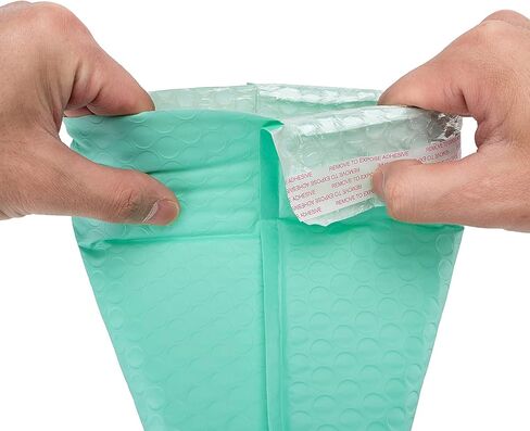 12 × 9 بوصة فقاعات بريدية ذات فتحة جانبية باللون الأزرق المخضر (25 حزمة) in Kuwait