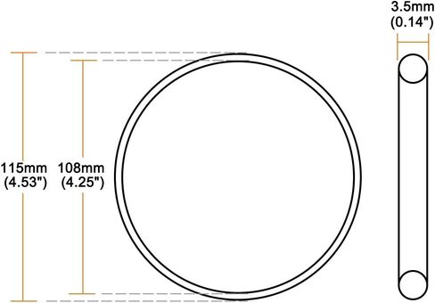 uxcell Fluorine Rubber O-Rings, 60mm OD 53mm ID 3.5mm Width FKM Seal Gasket for Machinery Plumbing, Green, Pack of 1 in Saudi Arabia