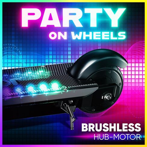 سكوتر كهربائي Razor Sonic Glow Black مع أضواء LED ومكبر صوت بلوتوث لاسلكي، in Kuwait