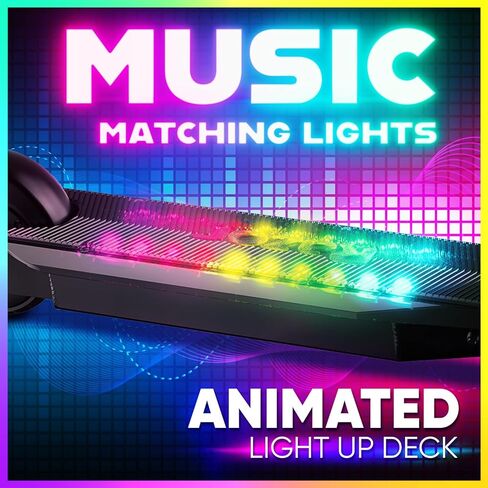 سكوتر كهربائي Razor Sonic Glow Black مع أضواء LED ومكبر صوت بلوتوث لاسلكي، in Kuwait