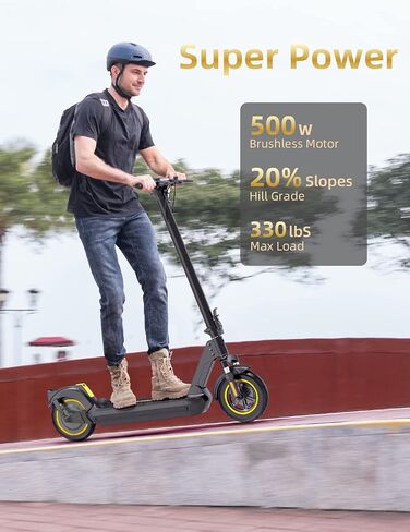 500W Electric Scooter Adults, 28 Miles Rang & 20 MPH, 10" Foldable Commuter Electric Scooter with Triple Brake Systems and APP, Large LED Display E Scooter for Adult X10 Pro in Saudi Arabia