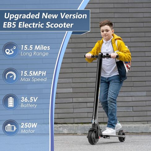 سكوتر كهربائي كاروما للبالغين، نطاق أقصى 15.5 ميل، قوة 15.5 ميل في الساعة بواسطة محرك 250 وات، سكوتر كهربائي قابل للطي للبالغين والمراهقين، سكوتر إلكتروني مع شاشة LED in Kuwait
