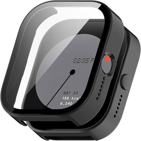 حافظة مخصصة لـ CMF Watch Pro Frame PC غطاء واقٍ مع طبقة من الزجاج المقسى لـ CMF Watch Pro (D395) ملحقات واقيات شاشة الساعة الذكية (أسود وأخضر) in Saudi Arabia
