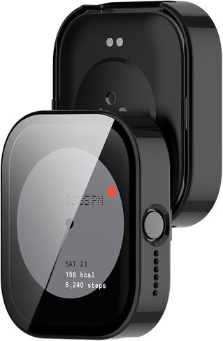 حافظة مخصصة لـ CMF Watch Pro Frame PC غطاء واقٍ مع طبقة من الزجاج المقسى لـ CMF Watch Pro (D395) ملحقات واقيات شاشة الساعة الذكية (أسود وأخضر) in Saudi Arabia