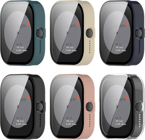 حافظة مخصصة لـ CMF Watch Pro Frame PC غطاء واقٍ مع طبقة من الزجاج المقسى لـ CMF Watch Pro (D395) ملحقات واقيات شاشة الساعة الذكية (أسود وأخضر) in Saudi Arabia