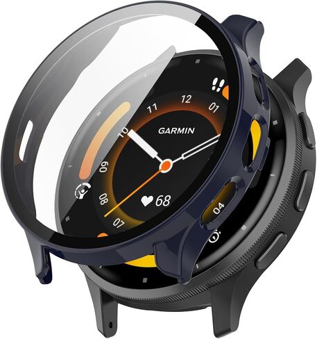 مخصص لواقي الشاشة Garmin Venu 3 مع طبقة من الزجاج المقسى ومصد الكمبيوتر الصلب وغطاء كامل لملحقات الساعة الذكية لحافظة Garmin Venu 3 (أسود وأزرق داكن وأخضر) in Kuwait