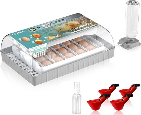 حاضنة رقمية تلقائية مطورة، سعة 12/16/20 (20 بيضة دجاج - شاشة فهرنهايت) in Kuwait