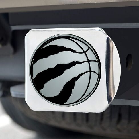 FANMATS 25125 Toronto Raptors Chrome Metal Hitch Cover with Chrome Metal 3D Emblem in Saudi Arabia