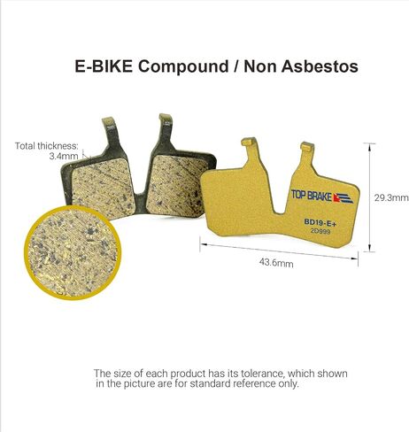 TOP BRAKE BD19-E+ 2 Pairs Disc Bike Brake Pads for MAGURA 4 Piston MT5/ MT7/ MT5e/MT7 in Saudi Arabia