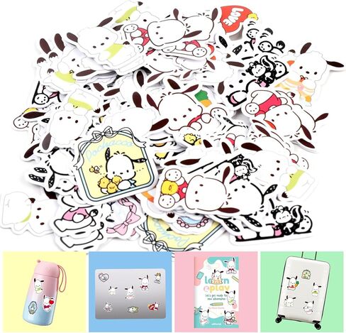 مجموعة قرطاسية للوازم المدرسية من بوشاكو، بما في ذلك مقلمة دفتر الملاحظات والأقلام الهلامية وملصقات سلسلة المفاتيح وبطاقة الهوية وحامل الحبل ودفاتر الملاحظات وشارات الدبوس المرجعية، مجموعة قرطاسية Kawaii لطيفة in Kuwait