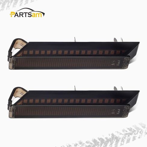 Partsam كهرماني متسلسل LED مرآة جانبية بدوره إشارة ضوء مدخن يمين يسار مصابيح 36 LED متوافق مع F150 إكسبيديشن رابتور لينكولن مارك LT، تصميم أضواء LED المتدفقة العنبر التوصيل والتشغيل in Saudi Arabia