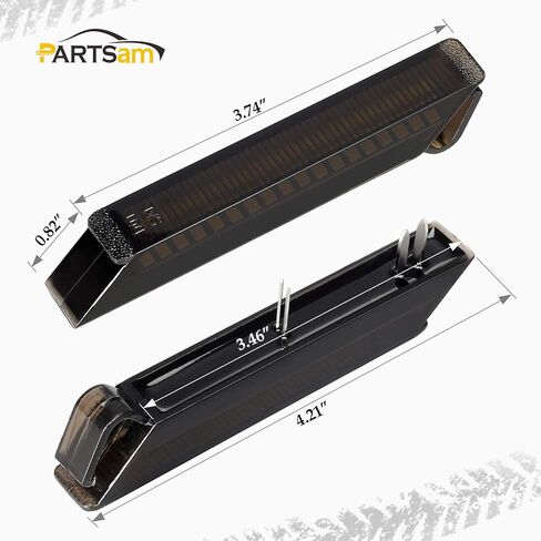 Partsam كهرماني متسلسل LED مرآة جانبية بدوره إشارة ضوء مدخن يمين يسار مصابيح 36 LED متوافق مع F150 إكسبيديشن رابتور لينكولن مارك LT، تصميم أضواء LED المتدفقة العنبر التوصيل والتشغيل in Saudi Arabia