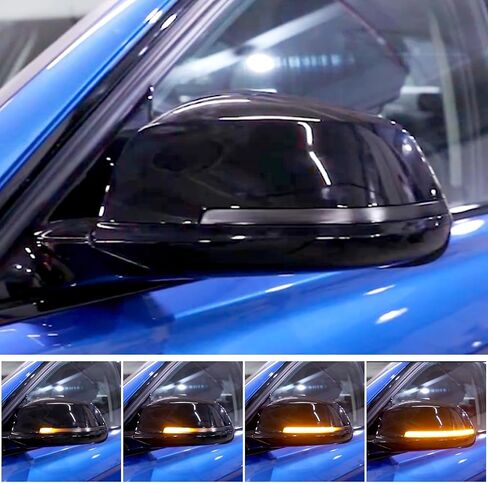 LED Dynamic Sequential Turn Signals Smoked Lens Side Mirror Turn Signal Lights for BMW F20 F21 F22 F23 F30 F31 F34 F32 E84, 2pcs in Saudi Arabia