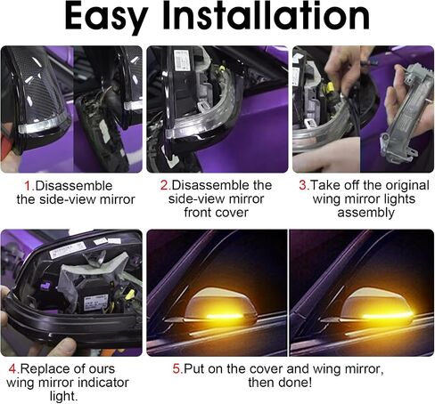 LED Dynamic Sequential Turn Signals Smoked Lens Side Mirror Turn Signal Lights for BMW F20 F21 F22 F23 F30 F31 F34 F32 E84, 2pcs in Saudi Arabia