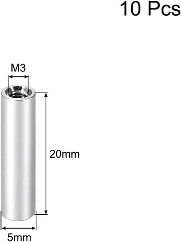 uxcell 10 Pcs M3x15mm Round Aluminum Standoff Column Spacer Female Golden Tone for Drone FPV Quadcopter Racing RC Multirotors Parts DIY in Kuwait