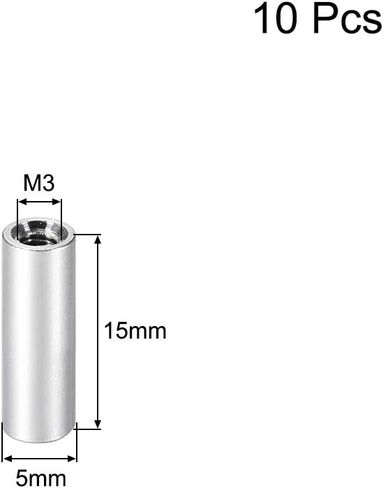 uxcell 10 Pcs M3x15mm Round Aluminum Standoff Column Spacer Female Golden Tone for Drone FPV Quadcopter Racing RC Multirotors Parts DIY in Kuwait
