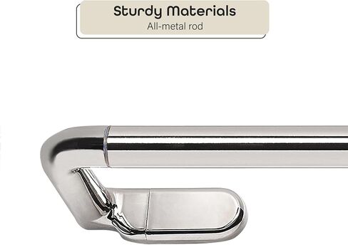 Innovative Brent Swing Arm Window Curtain Rod, Bronze - 1/2" Rod Diameter Fits Windows Size 20" - 36" - Stainless Steel Heavy Duty Drapery Rods for Bedroom, Living Room, Kitchen & Bathroom in Kuwait