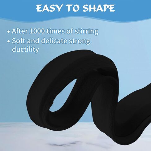 طين رغوي للتشكيل، 500 جرام طين أسود ناعم جاف بالهواء للبالغين، خفيف الوزن، لوازم فنية إبداعية ذاتية الصنع مع أدوات النحت، مناسب للحفلات التنكرية/الحرف اليدوية/التصميم/التشكيل in Kuwait