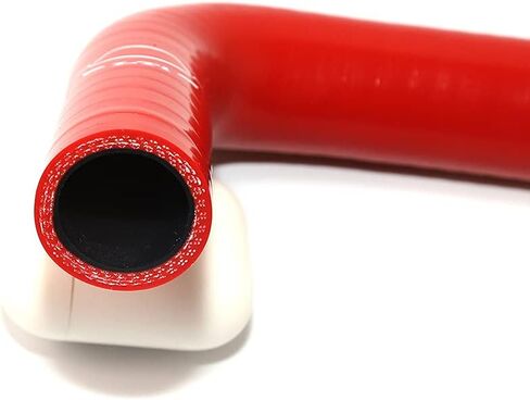 LTI Universal 4-Ply Reinforced High Performance 1" ID 90 Degree Elbow Silicone Hose Coupler 25mm (1" RED) in Saudi Arabia