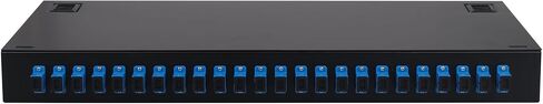 FYBOPTWU-24 Singlemode 24 Port SC-UPC Fiber Optic Rack Mount Enclosure Box & Splice Trays Fiber Cables Kit (Include Pigtail & Couplers), 24 Core LGX Loaded Patch Panel Box fits for 19" Racks Cabinet in Kuwait