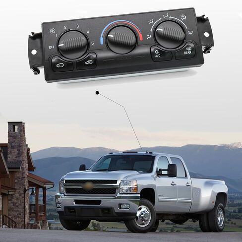 599-218 لوحة وحدة التحكم في المناخ الأمامي، مفتاح تحكم في السخان لـ 1999-2002 Chevy Tahoe Avalanche Suburban Silverado 1500 2500 3500 HD، GMC Yukon Sierra 1500 2500 3500 HD in Kuwait