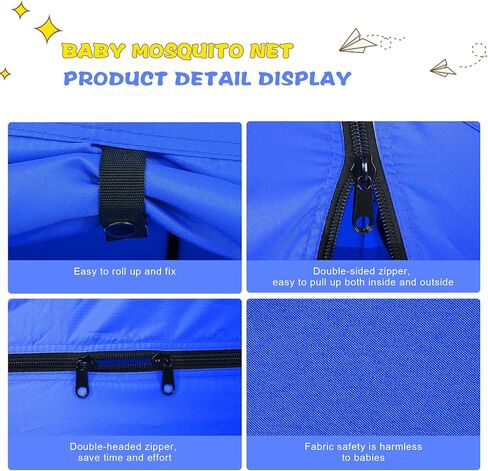 Poray Pop Up Baby Bed Tent Privacy Tent for Toddler Sleeping with 2 Zipper Doors,Breathable Mesh Windows and Portable Carry Bag (deep Blue) in Kuwait