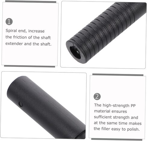 Toddmomy 2 قطعة ملحق نادي الجولف ملحقات مضرب عمود نادي الجولف عمود تمديد قضبان الجرافيت مهاوي موسع عصا Pp تمديد قضيب أسود معدات الصيانة Pp نوادي الجولف in Kuwait