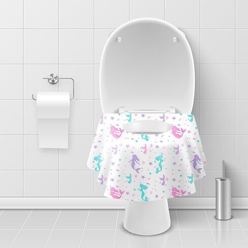 20 قطعة من أغطية مقاعد المراحيض من القماش غير المنسوج من NEAGLORY، مغلفة بشكل فردي، أغطية مقاومة للماء للبالغين والأطفال الصغار والأطفال، لتغطية كاملة على المرحاض، والتدريب على استخدام المرحاض في الحمامات العامة in Kuwait