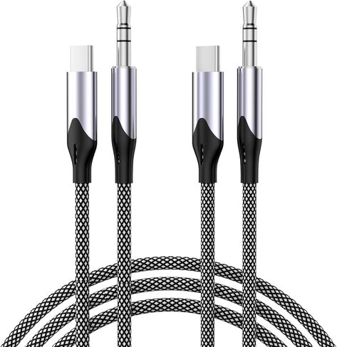 سلك iPhone 15 AUX، 2 حزمة USB C إلى 3.5 مم كابل مقبس صوت Aux، محول مقبس سماعة الرأس 3.3 قدم كابل صوت ستيريو Aux ذكر لهاتف iPhone 15 Pro Max 15 Plus، Galaxy S23 S22 S21 S20 Note 20، Pixel، iPad Pro in Kuwait