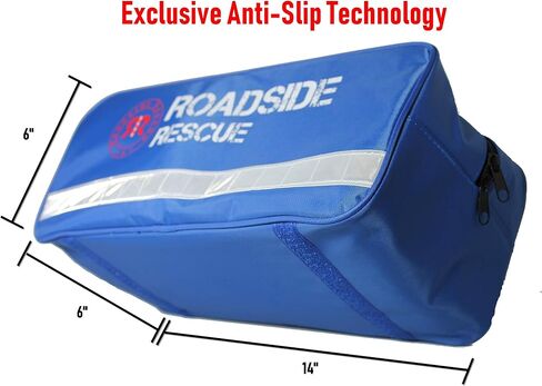 Roadside Emergency Assistance Car Kit - Packed 110 Premium Pieces & Rugged Bag - Car, Truck & RV • Auto Emergency Safety Kit with Heavy Duty Jumper Cables • HD Tow Strap • Safety Triangle • First Aid in Saudi Arabia