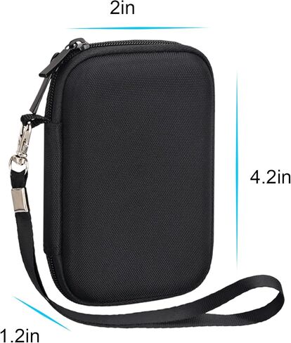Lacdo Hard Carrying Case for Samsung T5 EVO Portable SSD 2TB 4TB 8TB USB 3.2 Gen 1 External Solid State Drive Hard EVA Shockproof Water-Resistant Protective Storage Travel Bag, Black in Saudi Arabia