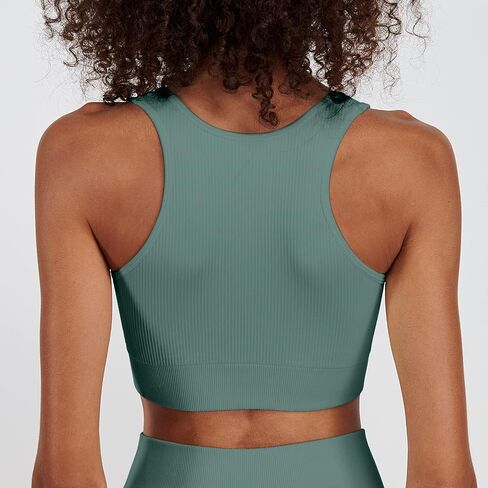 Workout Outfits for Women 2 Piece Seamless One Shoulder Sexy Bra High Waist Yoga Running Shorts in Saudi Arabia