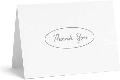 Gartner Studios Pearl Ivory Thank You Cards, 3.5" x 5", Set of 50, Includes Envelopes (61505) in Saudi Arabia